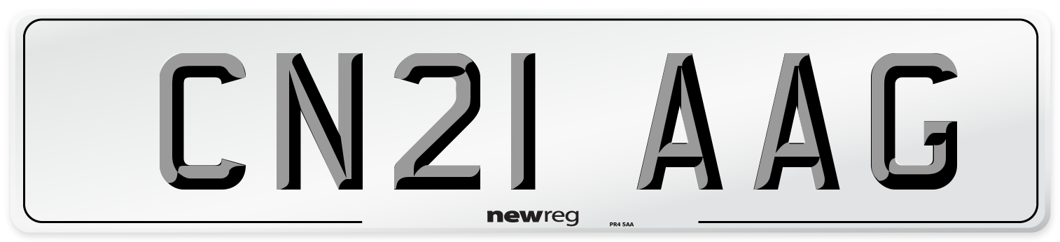 CN21 AAG Number Plate from New Reg